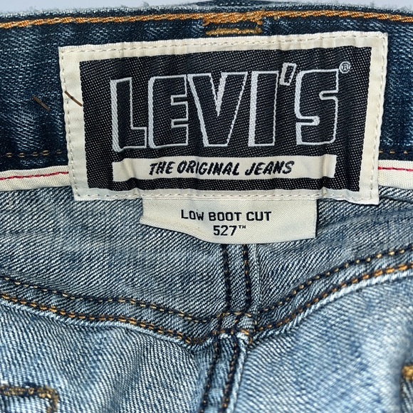 Levi’s low rise boot cut 527 jeans waist 34 length 34 soft 100% cotton - Picture 5 of 7